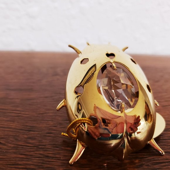 24K GOLD PLATED LADY BUG ORNAMENT W/SUCTION CUP - Picture 5 of 5